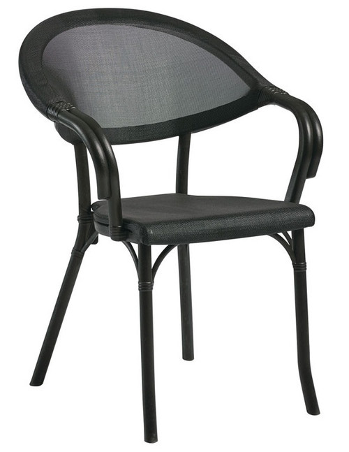 Selva Armchair Black Frame Black Seat And Back
