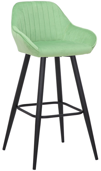 Velluto Tall Velvet Bistro Bar Stool Lime Green