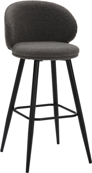 Roma Boucle Kitchen Bar Stool Grey