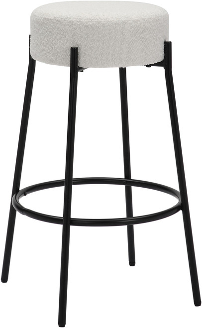 Rotonda Boucle Bar Stool White