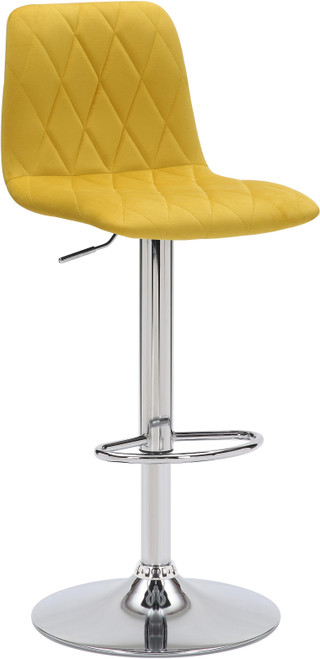 Verona Velvet Bar Stool Mustard