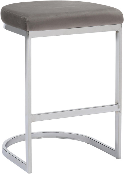 Trevi Cantilever Velvet Bar Stool Grey