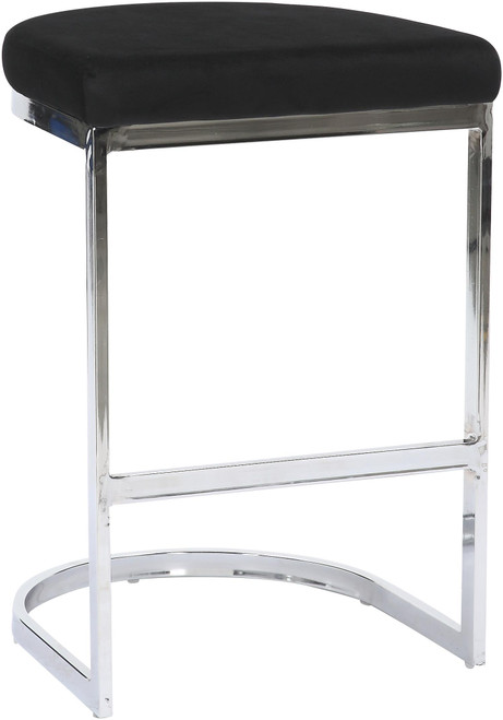 Trevi Cantilever Velvet Bar Stool Black