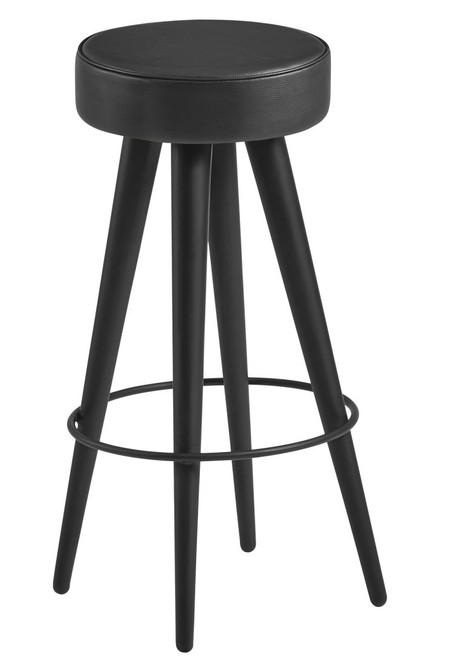 Oakland Faux Leather Stool Black