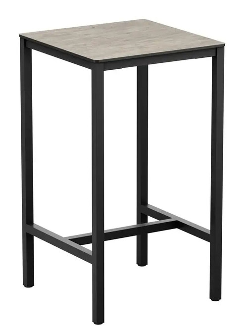 Extrema Cement Bar Height Table Black - 79 x 79cm