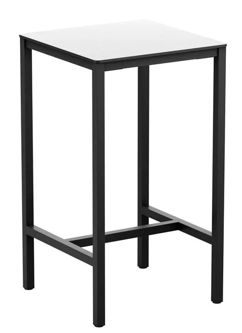 Extrema White Bar Height Table Black - 79 x 79cm