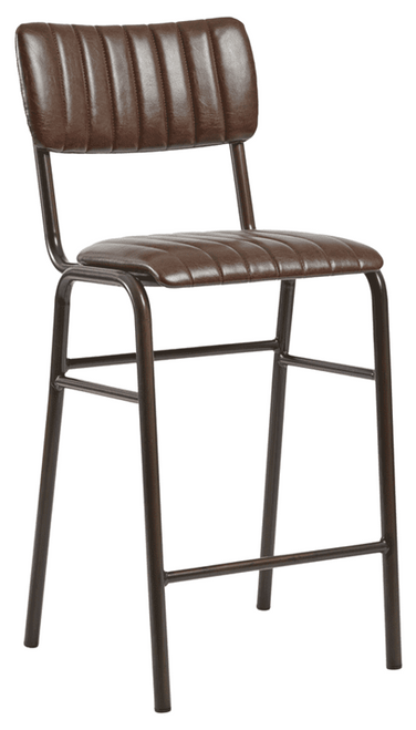 Tavo Stacking Mid Height Bar Stool Vintage Brown