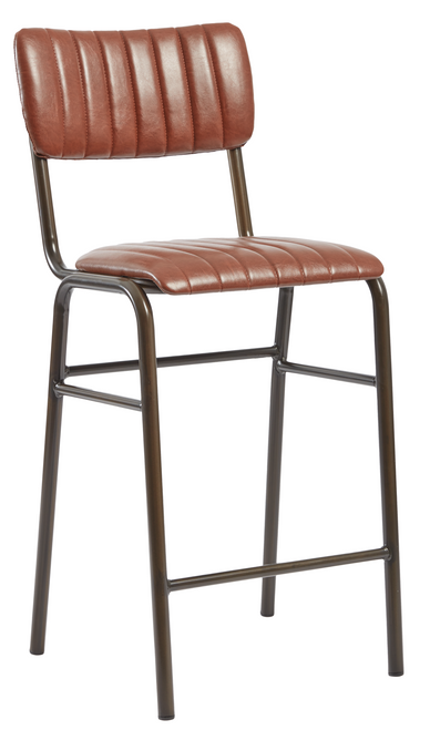 Tavo Stacking Mid Height Bar Stool Vintage Tan