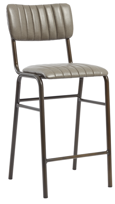 Tavo Stacking Mid Height Bar Stool Vintage Dark Grey