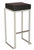 Kubo Smart Bar Stool Black Faux Leather Seat Pad with White Frame