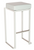 Kubo Smart Bar Stool White Faux Leather Seat Pad with White Frame
