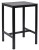 Extrema Marble Poseur Table Black with Troy Table Base - 60 X 60cm