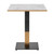Omega White Carrara Marble Dining Table with Boston Sleek Black/Gold Base - 80x80cm