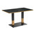 Omega Black Marble Dining Table with Boston Sleek Black/Gold Base - 120x70cm