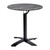 Extrema Black Marble Textured Dining Table with Spaceguard Deluxe Black Flip Top Base - 60cm