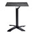 Extrema Black Marble Textured Dining Table with Spaceguard Deluxe Black Flip Top Base - 60x60cm