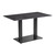 Extrema Metallic Anthracite Dining Table with Anzio Black Base - 119x69cm