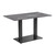 Extrema Black Marble Textured Dining Table with Anzio Black Base - 119x69cm