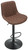 Torino Bar Stool Brown with Black Frame
