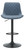 Torino Bar Stool Blue with Black Frame