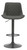 Torino Bar Stool Black with Black Frame