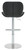 Monza Signature Real Leather Bar Stool Black