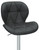 Monza Signature Real Leather Bar Stool Black