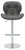 Monza Signature Real Leather Bar Stool Charcoal