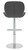 Monza Signature Real Leather Bar Stool Charcoal
