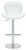 Monza Signature Real Leather Bar Stool White