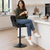 Varenna Bar Stool Black with Black Frame