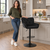 Varenna Bar Stool Black with Black Frame