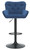 Varenna Bar Stool Blue with Black Frame