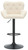 Varenna Bar Stool Cream with Black Frame