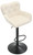 Varenna Bar Stool Cream with Black Frame