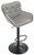 Varenna Bar Stool Grey with Black Frame