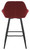 Velluto Velvet Berry Red Kitchen Bar Stool