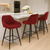 Velluto Velvet Berry Red Kitchen Bar Stool