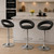 Sorrento Real Leather Bar Stool Black