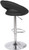 Sorrento Real Leather Bar Stool Black