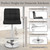 Allegro Real Leather Bar Stool Black