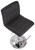 Allegro Real Leather Bar Stool Black