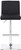 Snella Real Leather Bar Stool Black