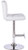 Allegro Real Leather Bar Stool Bright White