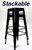 Set of 2 Oslo Bar Stools Black