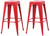 Set of 2 Oslo Bar Stools Red