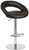 Deluxe Sorrento Real Leather Bar Stool Brown