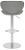 Deluxe Carcaso Bar Stool Slate Grey