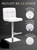 Allegro Signature Real Leather Bar Stool Bright White