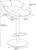 Deluxe Sorrento Real Leather Brushed Bar Stool White